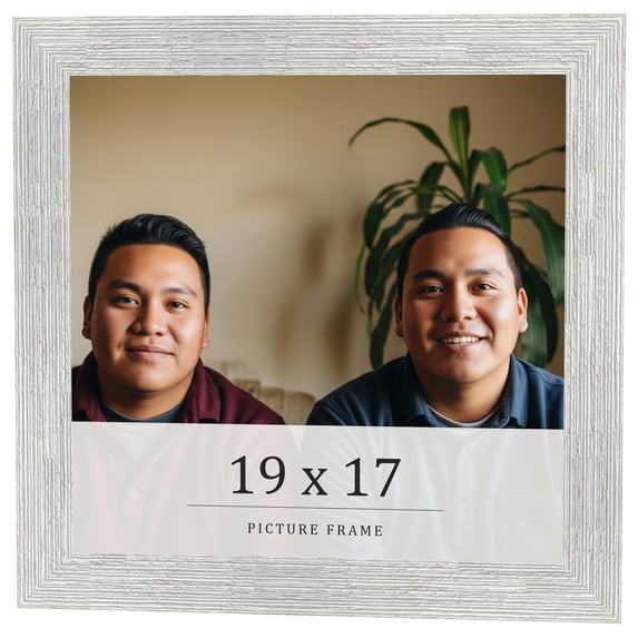 19x17 Frame White Real Wood Picture Frame Width 1.5 inches | Interior Frame Depth 0.5 inches | Barn