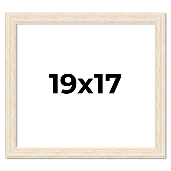19x17 Frame White Real Wood Picture Frame Width 1.5 inches | Interior Frame Depth 0.5 inches | Barn
