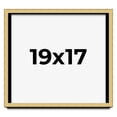 thumbnail image 1 of 19x17 Shadow Box Frame Gold | 1.375 Inches Deep Real Wood Contemporary Shadowbox Display Frame | UV, 1 of 7