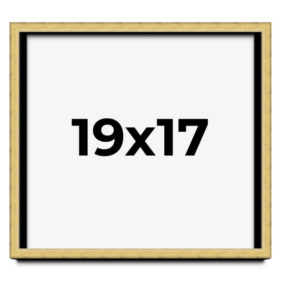 19x17 Shadow Box Frame Gold | 1.375 Inches Deep Real Wood Contemporary Shadowbox Display Frame | UV