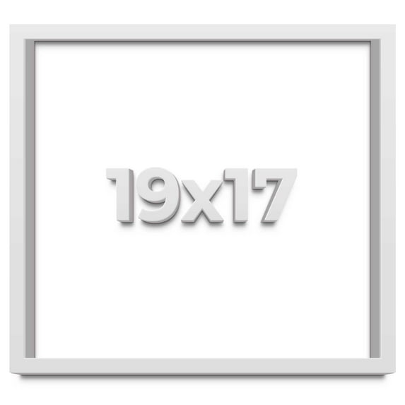 19x17 Shadow Box Frame White | 2 Inches Deep Real Wood Contemporary Shadowbox Display Frame | UV