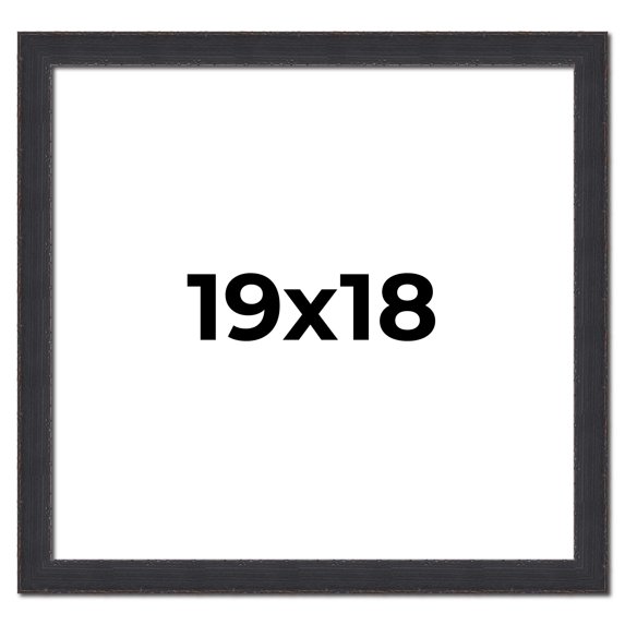 19x18 Frame Black Real Wood Picture Frame Width 1.25 Inches | Interior Frame Depth 0.5 Inches |
