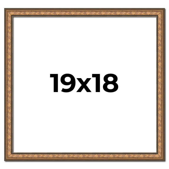 19x18 Frame Gold Real Wood Picture Frame Width 1.25 inches | Interior Frame Depth 0.5 inches |