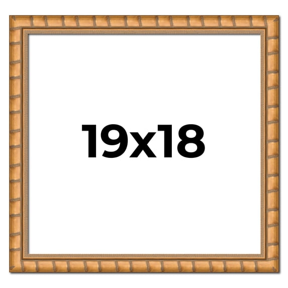 19x18 Frame Gold Real Wood Picture Frame Width 1.5 inches | Interior Frame Depth 0.5 inches |
