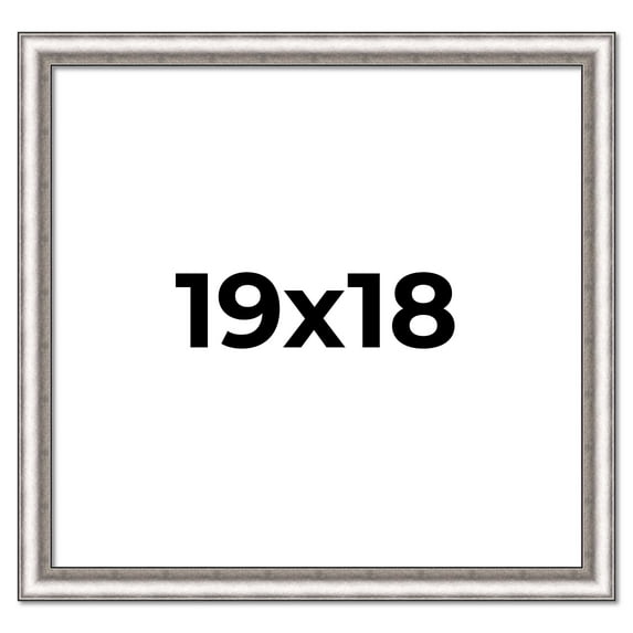 19x18 Frame Silver Real Wood Picture Frame Width 1.25 Inches | Interior Frame Depth 0.5 Inches |
