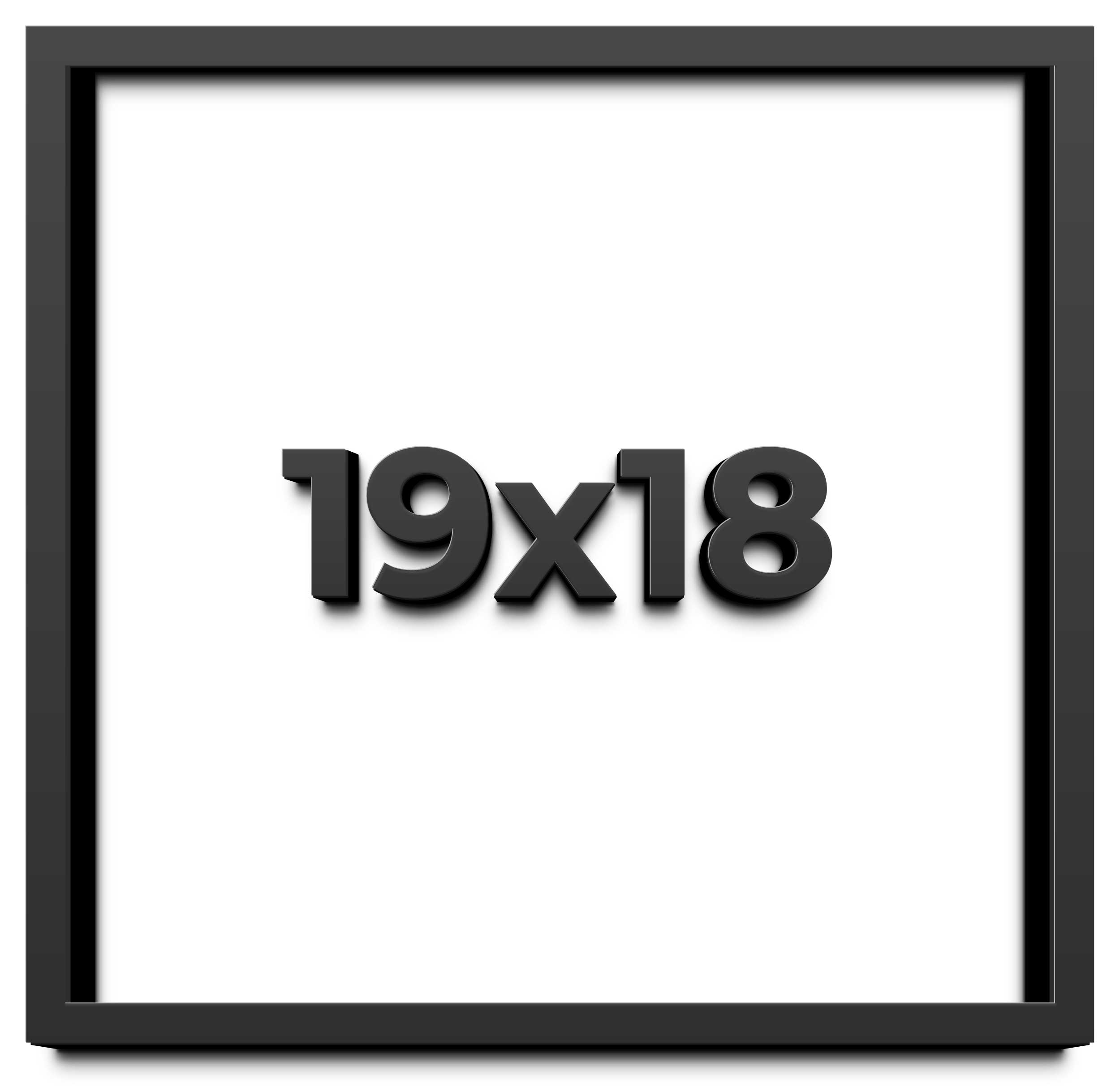 19x18 Shadow Box Frame Black | 2 Inches Deep Real Wood Contemporary ...