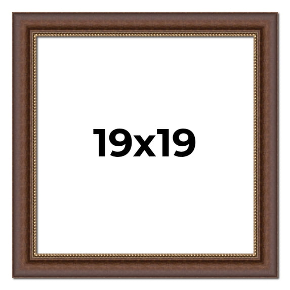 19x19 Copper and Brown Real Wood Picture Frame Width 2 inches | Interior Frame Depth 0.5 inches |