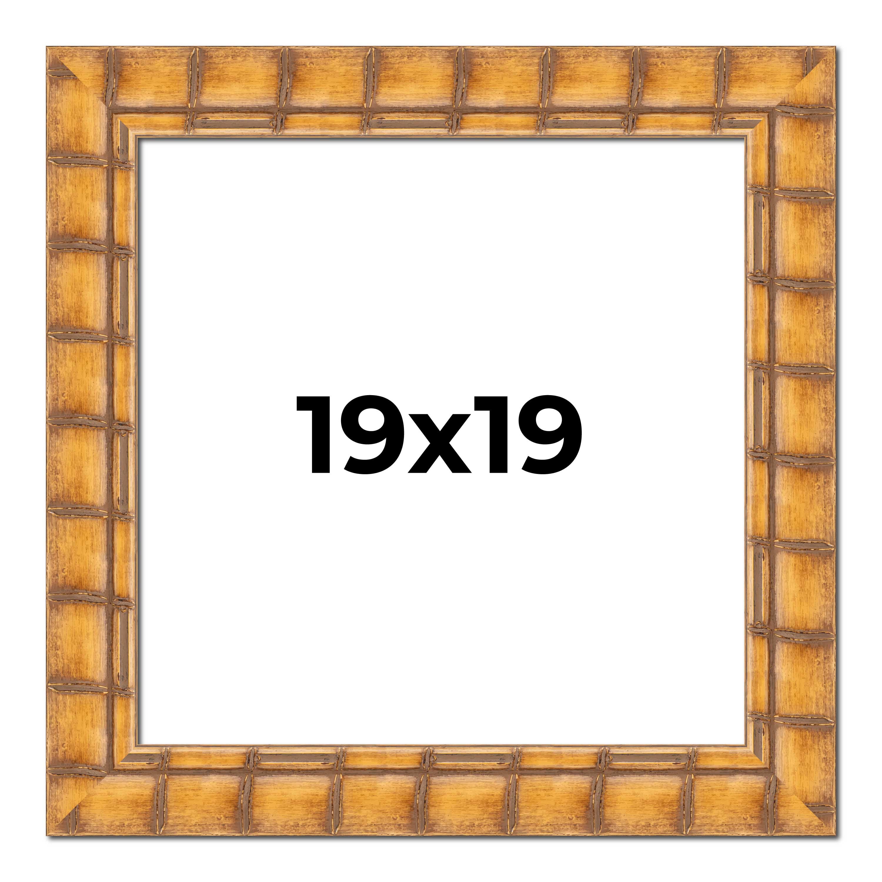 19x19 Frame Beige Real Wood Picture Frame Width 3 inches | Interior ...