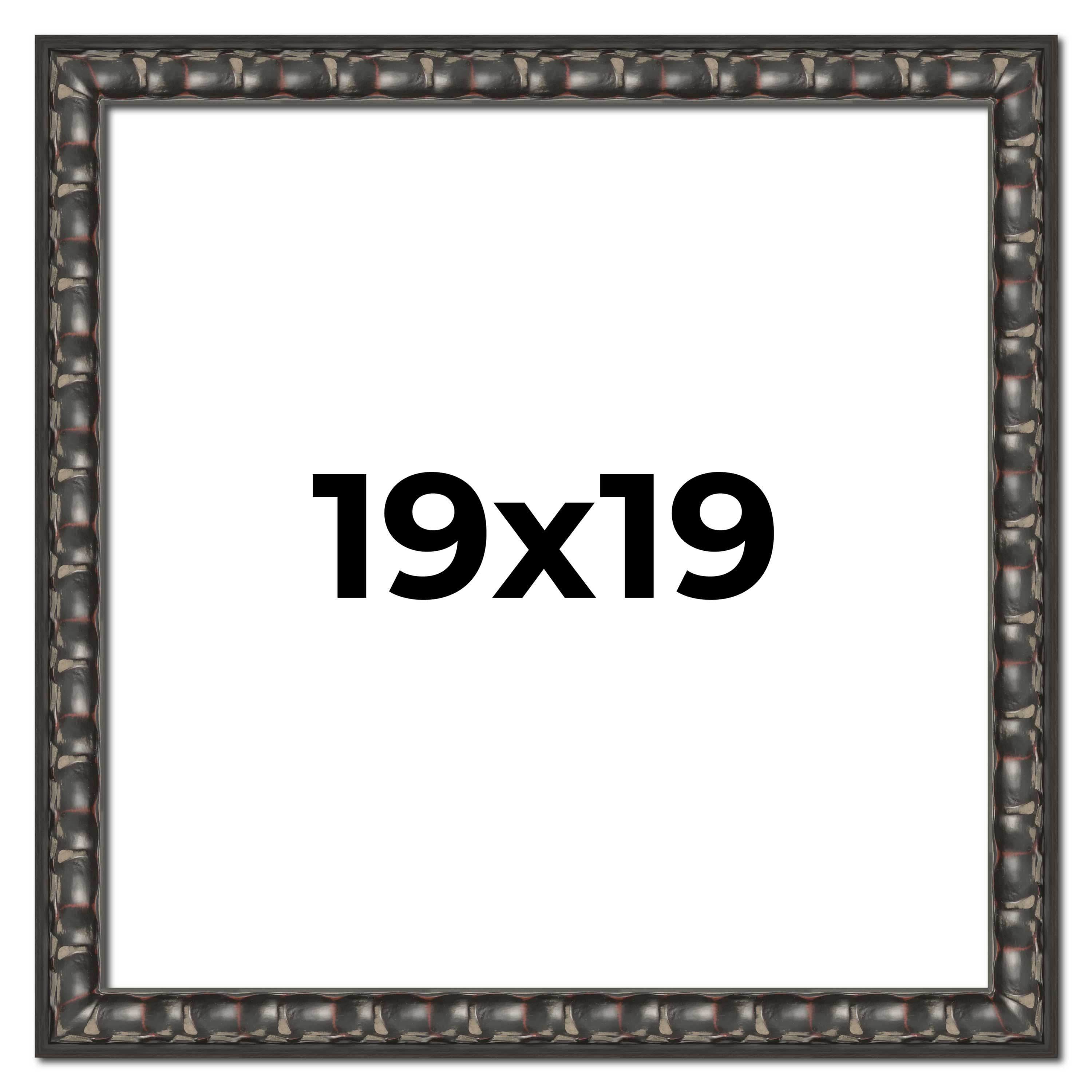19x19 Frame Black-Brown Medieval Solid Wood Picture Frame | 1.5 Inch ...