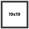 thumbnail image 1 of 19x19 Frame Black Real Wood Picture Frame Width 1.25 Inches | Interior Frame Depth 0.5 Inches |, 1 of 8