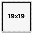 thumbnail image 1 of 19x19 Frame Brushed Silver Solid Wood Picture Frame | 0.75 Inch Moulding Width | Rabbet Depth 0.75, 1 of 5