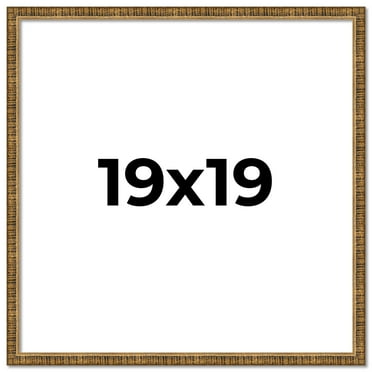 19x19 Frame Gold Kingsley Distressed Solid Wood Picture Frame Width 0.75 Inches | Interior Frame