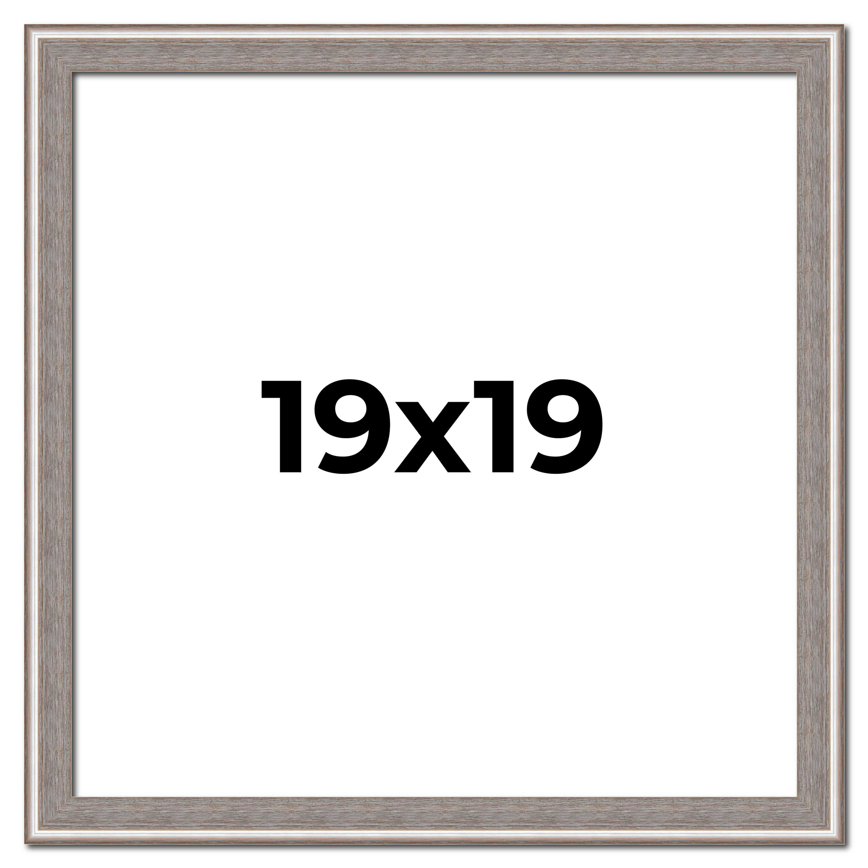 19x19 Frame Grey Real Wood Picture Frame Width 1.25 inches | Interior ...