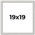 thumbnail image 1 of 19x19 Frame Silver Inner Slope Bevel Picture Frame | 1 Inch Moulding Width | 0.75 Inch Rabbet Depth, 1 of 8