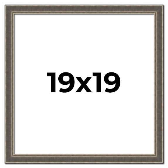 19x19 Frame Silver Real Wood Picture Frame Width 1.25 Inches | Interior Frame Depth 0.5 Inches |