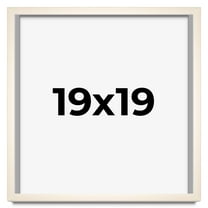 19x19 Frame White Wheat Solid Wood Picture Frame | Moulding Width 0.75 Inches | Interior Depth 0.5