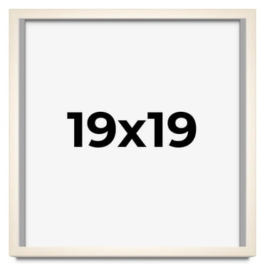 19x19 Frame White Wheat Solid Wood Picture Frame | Moulding Width 0.75 Inches | Interior Depth 0.5