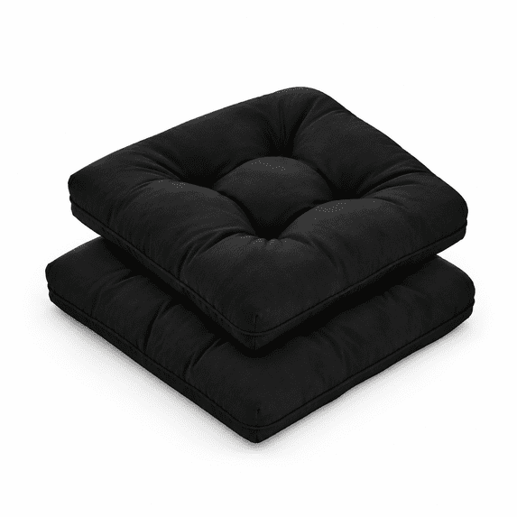 19x19 Outdoor Chair Cushions Set Of 2 Tufted Wicker Pationiture Thick ...