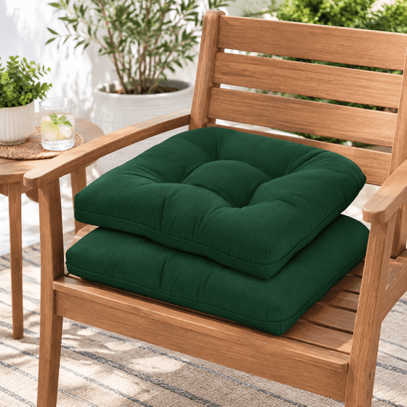 19x19 Outdoor Chair Cushions Set Of 2 Tufted Wicker Pationiture Thick ...