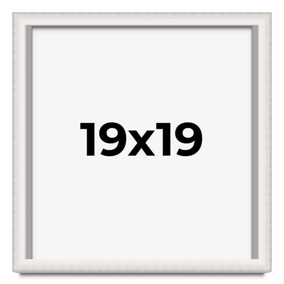 19x19 Shadow Box Silver Brushed Striped Display Frame | 1.625 Inches Deep | 1 Inch Moulding Width |