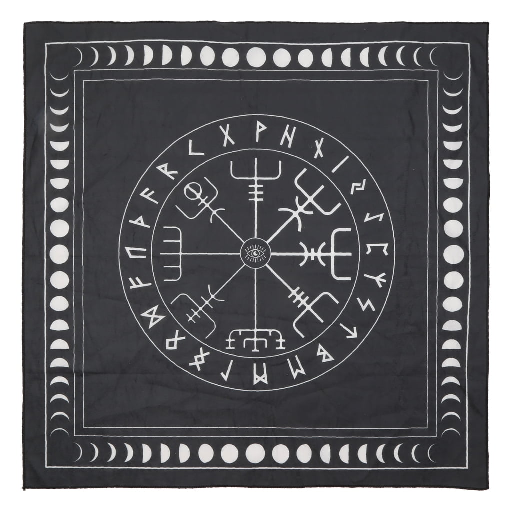 Magic Rune Mat Cap 19x19in Flannel Tarot Tablecloth Rune Divination Altar Tarot Patch ...