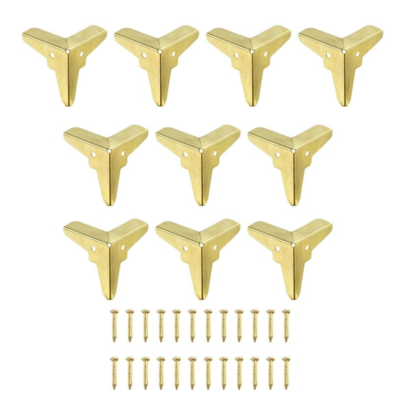 19x19x19mm Metal Box Corner Protectors Iron Gold Tone 20 Pack