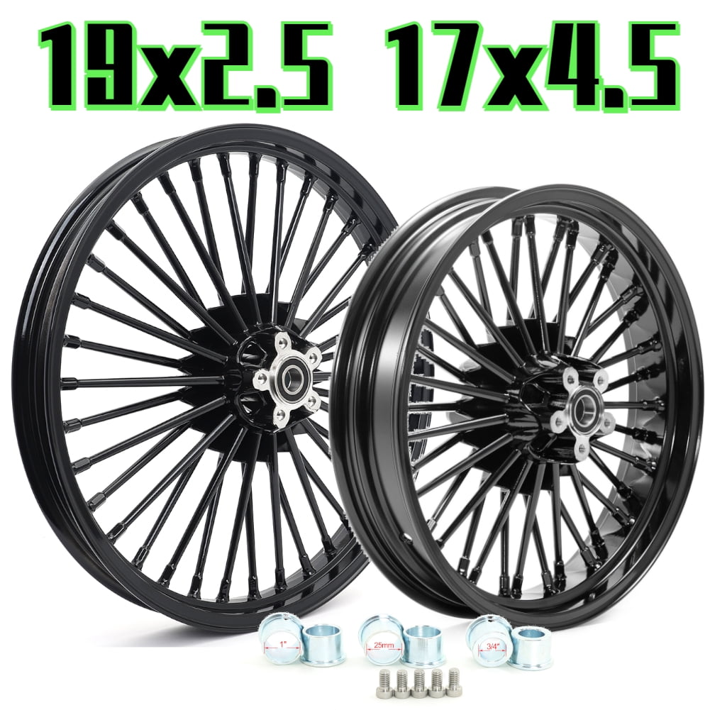 19x2.5 17x4.5 Fat Spoke Wheels Rims Hub for Harley Heritage Softail ...