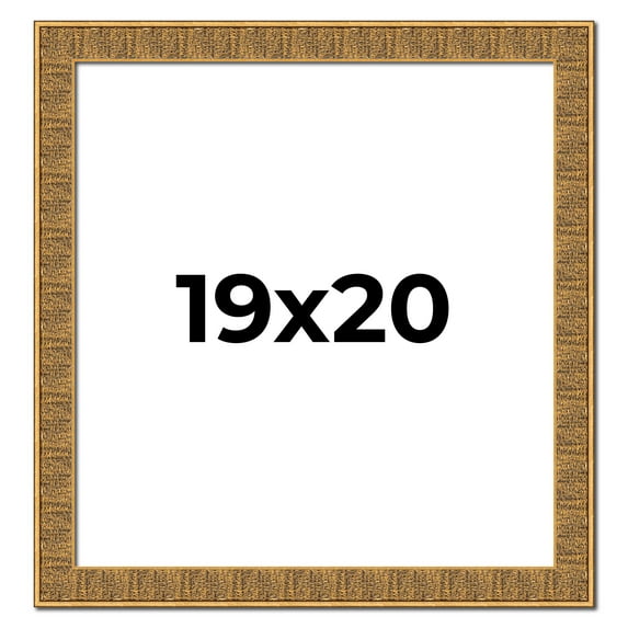 19x20 Frame Black and Gold Distressed Solid Wood Sonoma Picture Frame | 1.625 Inch Moulding Width |