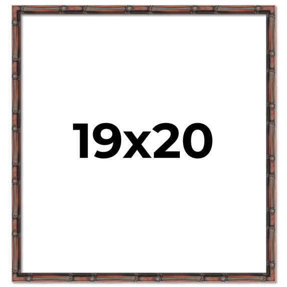 19x20 Frame Brown Bamboo with Dark Coffee/Walnut Finish | Solid Wood Picture Frame Width 0.75