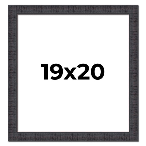 19x20 Frame Brown Rustic Solid Wood Picture Frame 1.5 Inches Wide | Interior Frame Depth 0.5 Inches
