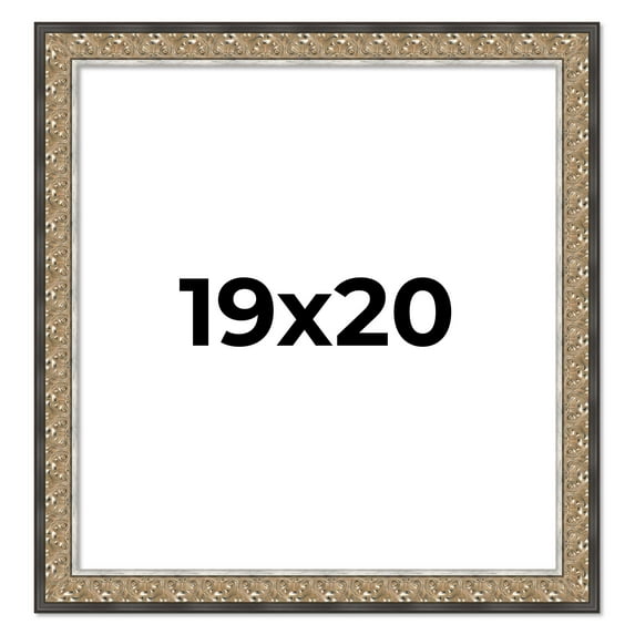 19x20 Frame Silver Real Wood Picture Frame Width 1.75 Inches | Interior Frame Depth 0.5 Inches |