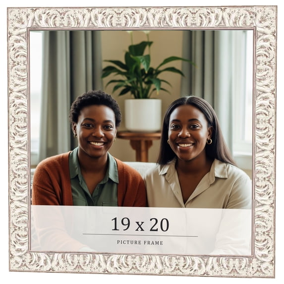 19x20 Frame White Real Wood Picture Frame Width 1.5 inches | Interior Frame Depth 0.5 inches |