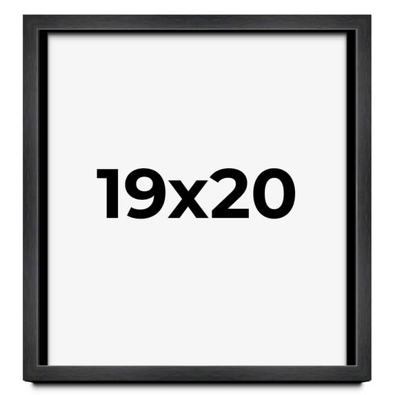 19x20 Shadow Box Frame Grey Charcoal Black | 0.875 Inches Deep | Solid Wood Shadowbox Display Frame
