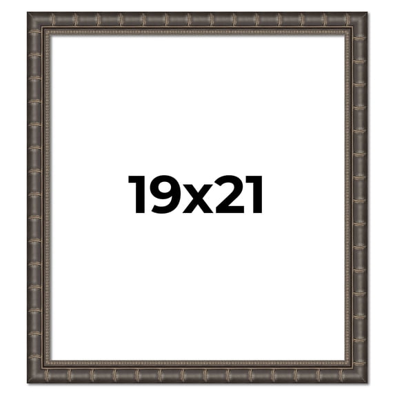19x21 Frame Black Bamboo Solid Wood Picture Frame Width 1.5 Inches | Interior Frame Depth 0.5