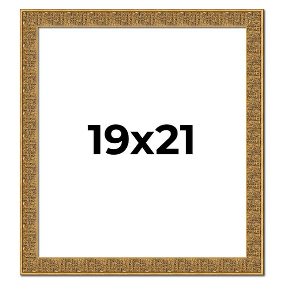 19x21 Frame Black and Gold Distressed Solid Wood Sonoma Picture Frame | 1.625 Inch Moulding Width |