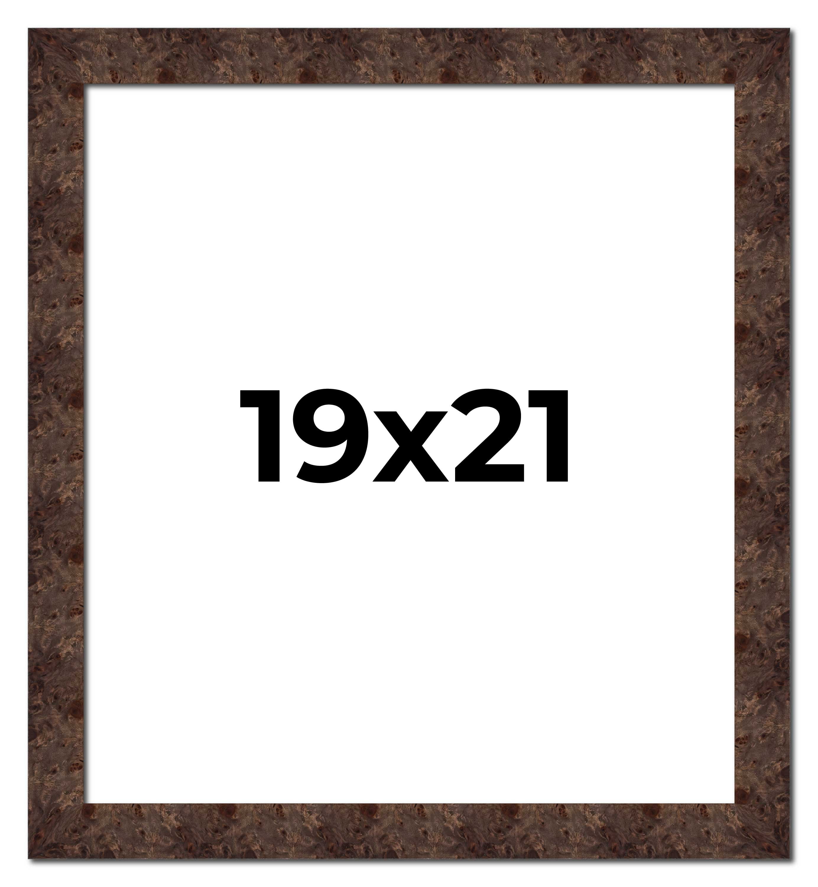 19x21 Frame Brown Burl Real Wood Picture Frame Width 1.625 Inches ...