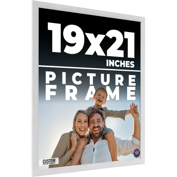 19x21 Frame White Real Wood Picture Frame Width 0.75 inches | Interior Frame Depth 0.5 inches |