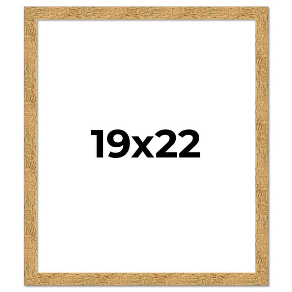19x22 Frame Beige Real Wood Picture Frame Width 1.25 inches | Interior Frame Depth 0.5 inches |