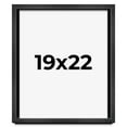 thumbnail image 1 of 19x22 Frame Black Charcoal Grey Wood Textured Picture Frame | 0.75 Inch Moulding Width | Gunmetal, 1 of 8