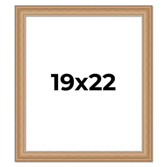 19x22 Frame Charleston Honey Brown Solid Wood Picture Frame Width 1.75 Inches | Interior Depth 0.5