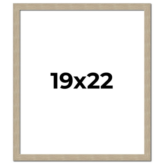 19x22 Frame Grey Solid Wood Picture Frame Width 1 Inches | Interior Frame Depth 0.5 Inches |