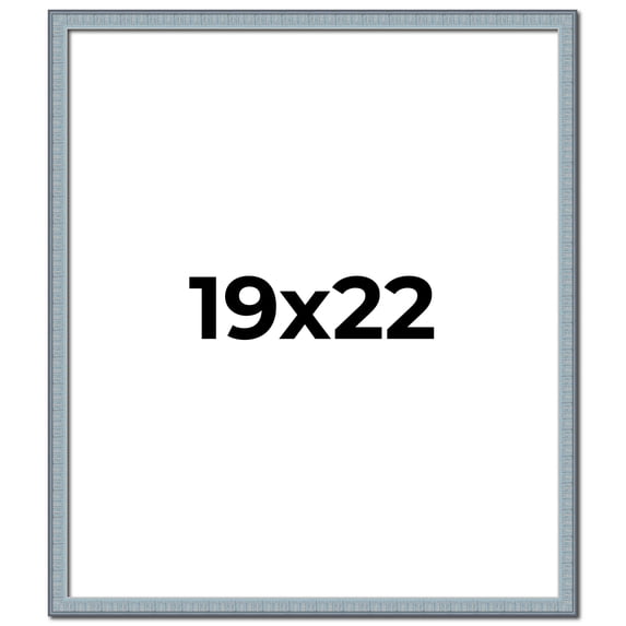 19x22 Frame Rustic Sky Blue Solid Wood Picture Frame | 0.75 Inch Moulding Width |Includes UV
