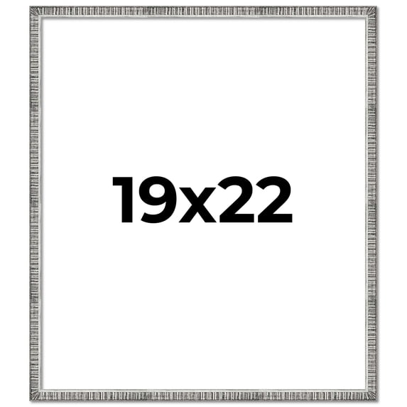 19x22 Frame Silver Picture Frame - Complete Modern Photo Frame Includes UV Acrylic Shatter Guard