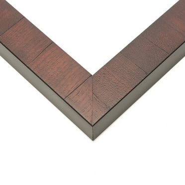 19x23 Brown Mahogany Veneer Real Wood Picture Frame Width 1.5 inches | Interior Frame Depth 1