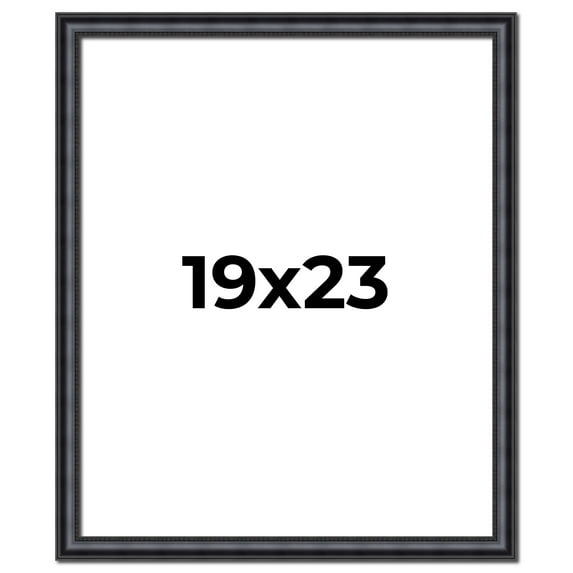 19x23 Frame Black Real Wood Picture Frame Width 1.25 inches | Interior Frame Depth 0.5 inches |
