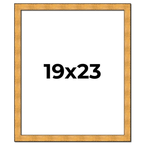 19x23 Frame Gold Rustic Solid Wood Picture Frame | 1.25 Inch Wide Moulding | Rustique Gold