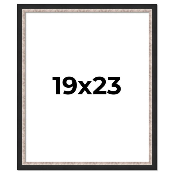 19x23 Frame Silver Real Wood Picture Frame Width 1.25 Inches | Interior Frame Depth 0.75 Inches |