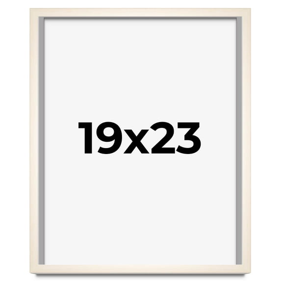 19x23 Frame White Wash Solid Wood Picture Frame | 0.75 Inch Moulding Width | Includes UV Acrylic