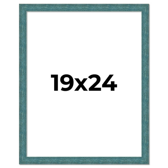 19x24 Frame Blue Rustic Barnwood Solid Wood Picture Frame Width 1.25 Inches | Interior Depth 0.5