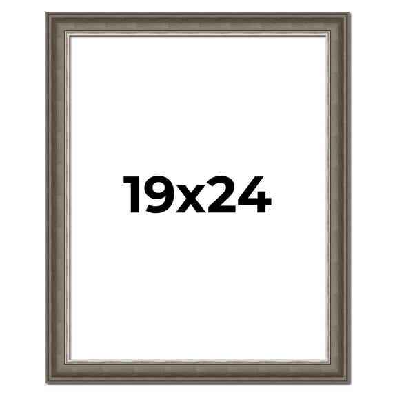 19x24 Frame Brown Solid Wood Picture Frame | 1.75 Inch Moulding Width | Austin Frame Complete with